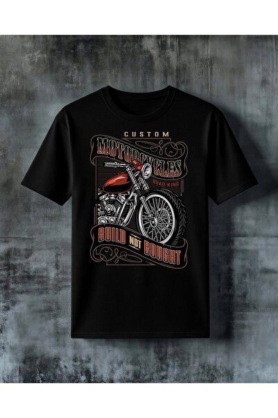COMVİCHO Custom Motorcycles Road King Printed Oversize T-Shirt