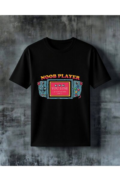 COMVİCHO Noob Player You Lose Printed Oversize T-Shirt