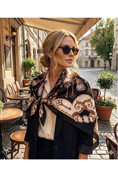 Lavinia Scarfs Sirli Hazi̇re Pattern 90X90 cm Scarf/Foulard