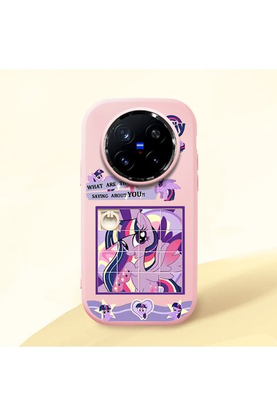ucuc غطاء سيليكون وردي متوافق مع هاتف Vivo X200 Pro مع حماية للكاميرا ماصّ لل...