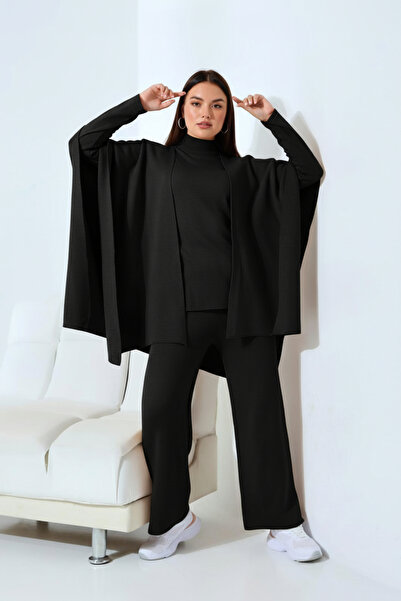 Intisimo Women's Knit Three-Piece Classic Set, Black