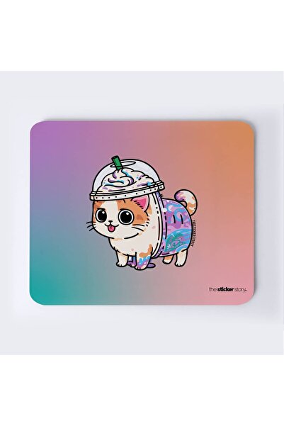 The Mousepad Story. لوحة ماوس على شكل قطة بتصميم رأس مجمد