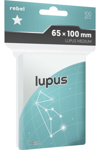 Rebel Huse pentru carduri (65x100 mm) „Lupus Medium” Lupus, 100 bucăți