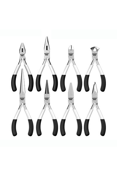 Choice3 8pcs Mini Pliers Diagonal Pliers Round Bent Needle Nose Cutter Handcr...