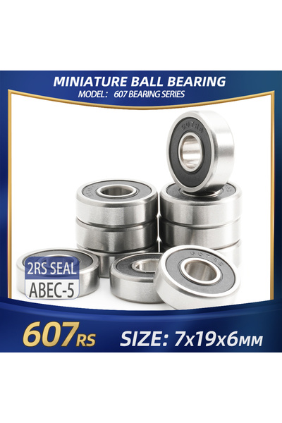 Choice 10 قطع محامل 607rs ABEC-5 FUSHI 607 ZZ مقاس 7x19x6 مم، 10 قطع محامل 60...