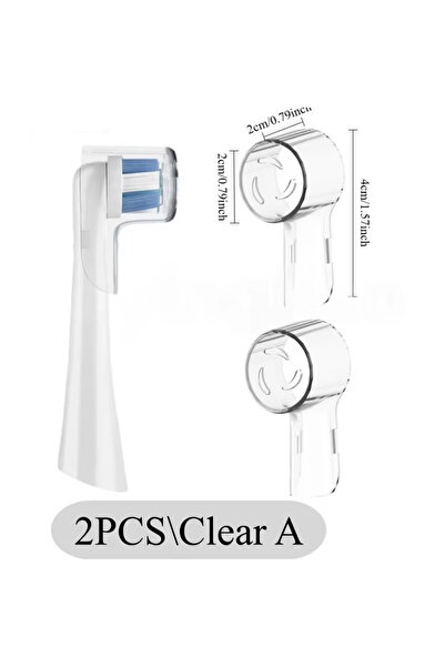 Choice3 Clear-2 Pcs Toothbrush Dustproof Covers Caps Compatible with Braun Or...
