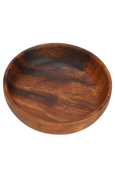 Choice1 12x3.5cm Wood Serving Bowls Wooden Snack Dish Fruit Food Salad Soup B...