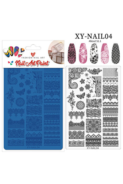Choice47 4 YYM Mixed Pattern Nail Art Stamping Plates Flower Bow Heart Print ...