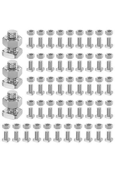 Choice 50pcs 50pcs Greenhouse Repair Kit Aluminium Silver Color Nut Bolt Set ...