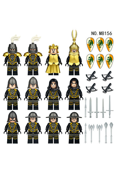 Choice M8156 Medieval Green Dragon Knight M8156 small particles educational c...