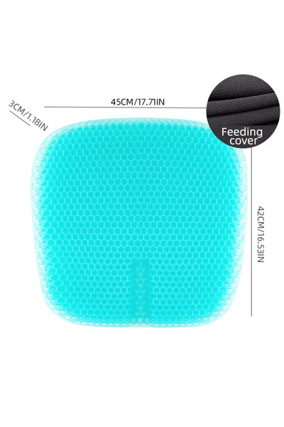 Choice sky blue TPE Gel Cushion Honeycomb Egg Cushion Double Square Office Br...