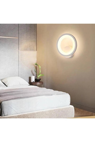 Elektroyou MS81006-1 Beyaz Lüks Modern Günışığı Ledli Duvar Lambası Ledli Aplik