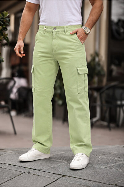 comstar Muške široke kargo pantalone sa džepovima, osnovne A.Green široke hlače