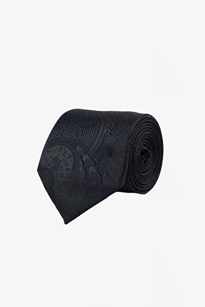 ALTINYILDIZ CLASSICS Men's Black Patterned Silk Tie