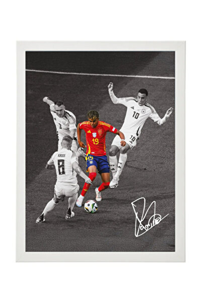 Boomah Accessories Lamine Yamal Spain Printed Autograph - Framed Poster 30x40...
