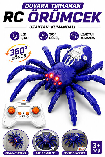 Wall to Ceiling Remote Control Toy Spider Wall to Ceiling Spider 2.4 GHz Rechargeable Illuminated