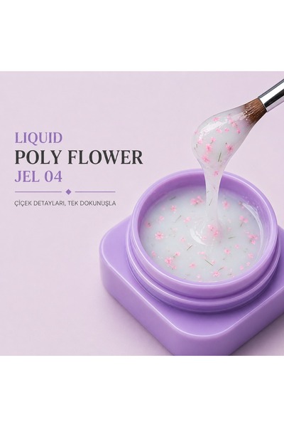 VB VIOLA BEAUTY LIQUID POLY FLOWER JEL - 30 ML ( Akışkan Kıvamlı Çiçek Parçac...