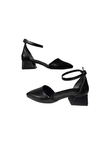 CEYLANLAR Women's Black Strappy New Season Low Heel Shoes