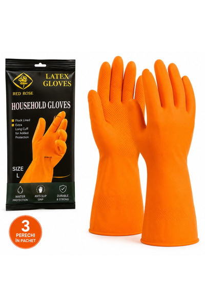 OEM Mănuși Menaj din Latex, Antiderapante, Impermeabile, Reutilizabile, Prote...