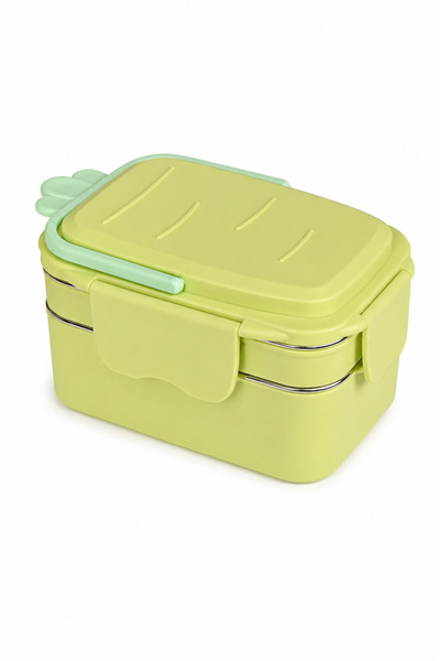 MUGGLE Ms-38 Stainless Steel 2-Tier Lunch Box with Compartments, Leak-Proof, ...
