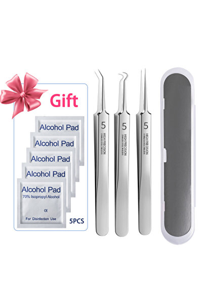 Choice7 3PCS German Ultra-fine No. 5 Cell Pimples Blackhead Clip Tweezers Bea...