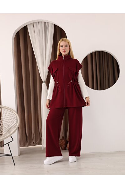 MODAELA Set din două piese: vestă și pantaloni, cu detaliu elastic în talie, ...
