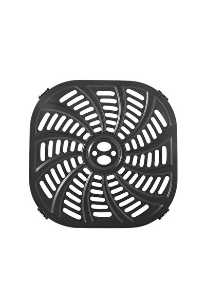 Choice1 S Easy To Install and Remove Square Air Fryer Grill Pan Non-Stick Bla...