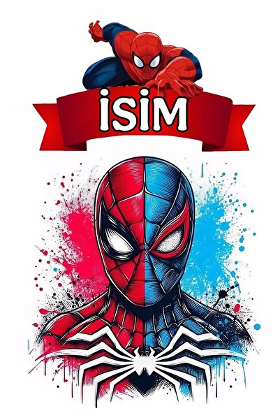 telaşe memuru İSİMLİ - Örümcek Adam Yenilebilir Pasta Süsü - Pasta Resmi Yeni...