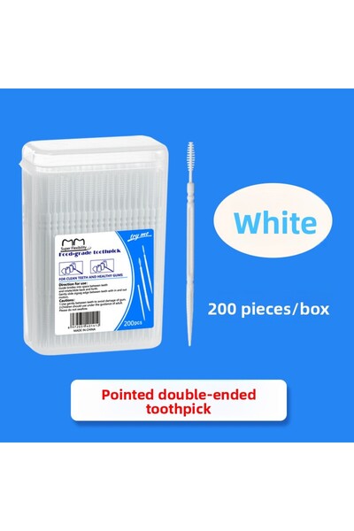 Choice white 1 box High-end disposable toothpicks 200pcs ultra-fine portable ...
