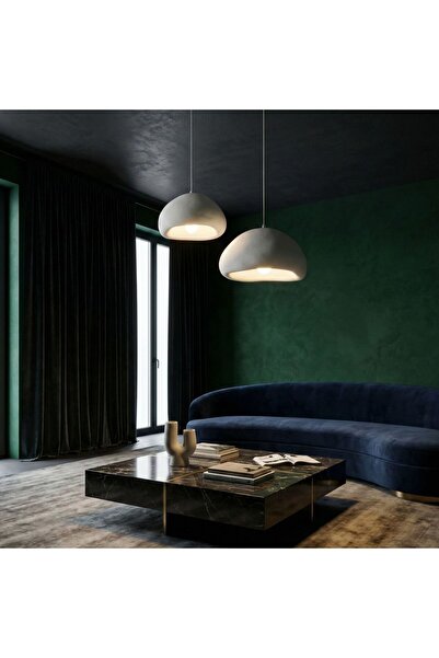 FARİKA Chandelier White Loval-30-40-T-Luna