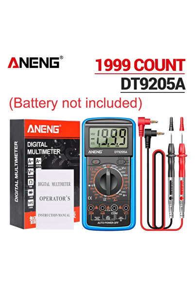 Choice1 جهاز قياس رقمي احترافي متعدد الوظائف ANENG DT9205A-12 باللون الأزرق، ...
