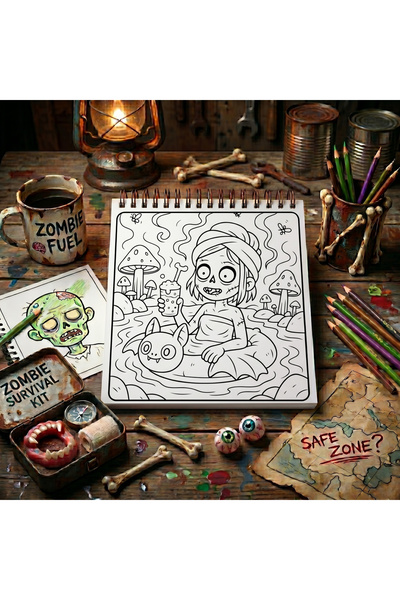 M&H Coloring Zombiee! 21X21 cm Coloring Book, for Children and Adults