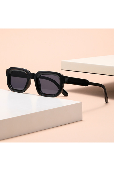 Choice1 Black-Black Punk Square Sunglasses Women Fashion Orange Shades UV400 ...