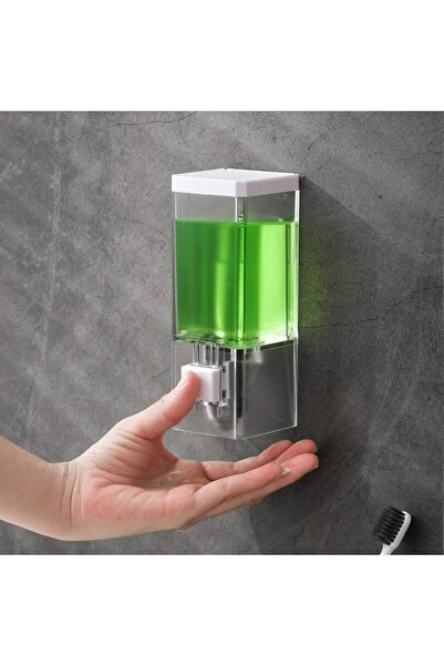Choice1 1PC Transparent B No Drill Wall Mounted Manual Press Soap Dispenser T...