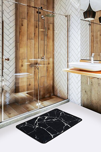 FARİKA Bathmat Non-Slip Underside Size: 40 X 60 Cm Marble Multicolor