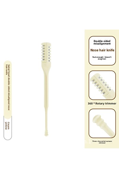 Choice7 1pc Manual Nose Hair Trimmer with Double-Sided Blade, Spiral Ear Clea...