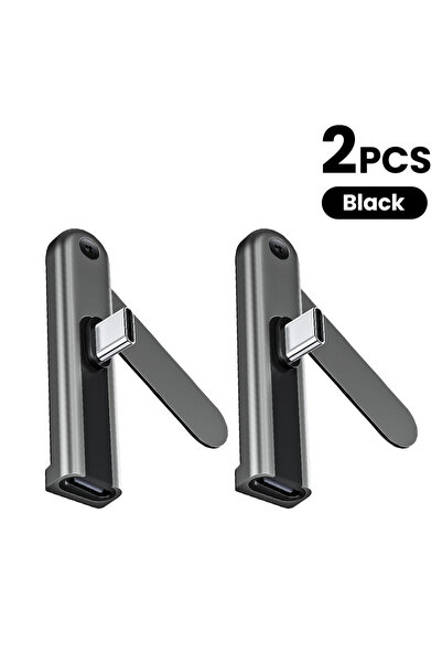 Choice4 قطعتان من محول شحن الهاتف من نوع USB C إلى Type C أسود اللون، شحن سري...