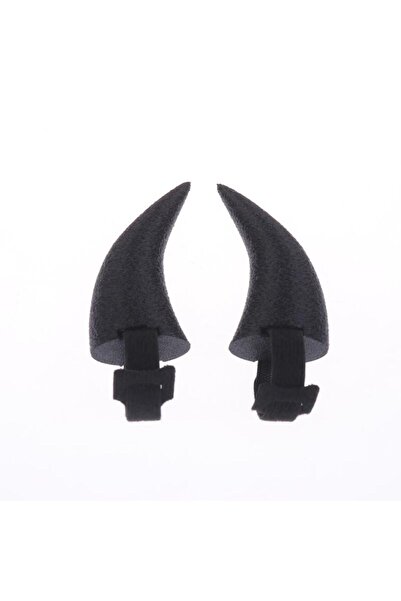 choice2 Black 3D Printed Headphones Parts with Devil Horns, Self-Fastening Sp...