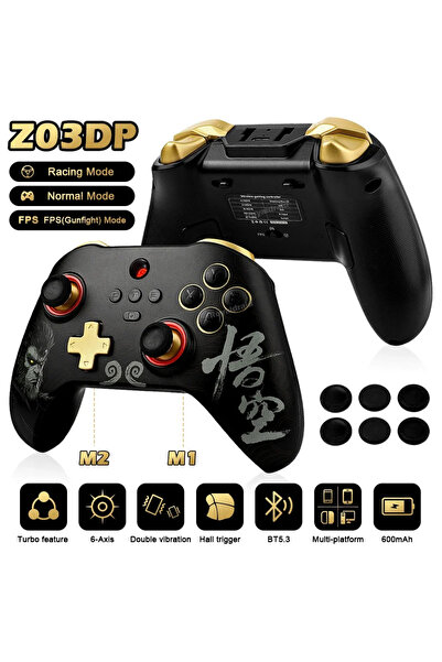 Choice وحدة تحكم ألعاب Z03DP الجديدة لاسلكية ثنائية الاهتزاز بستة محاور لجهاز...