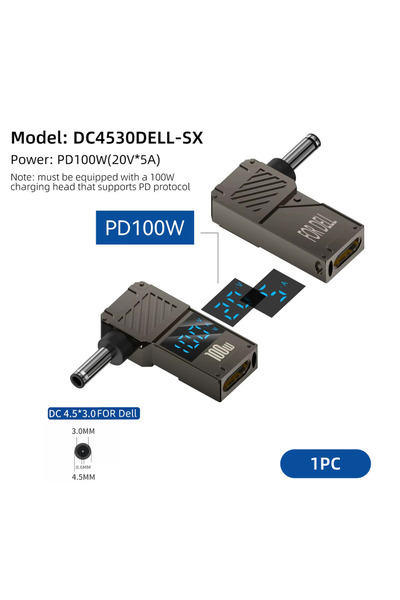 Choice محول طاقة للكمبيوتر المحمول DC4530DELL-SX Hobo PD100W، شاحن ومحول طاقة...