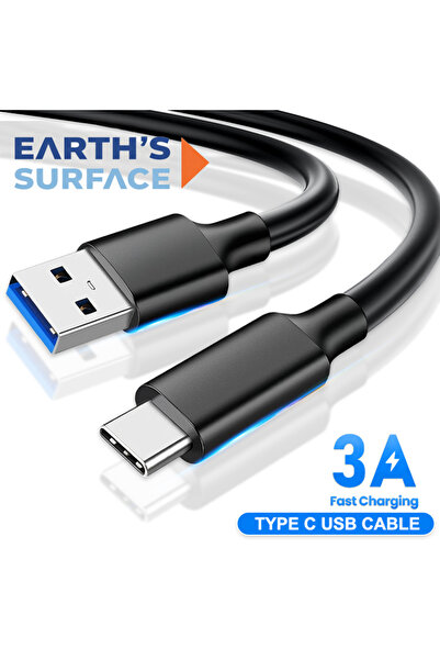 Choice كابل USB Type C بطول 1 متر، كابل USB A إلى Type C، كابل شحن سريع 3A، س...