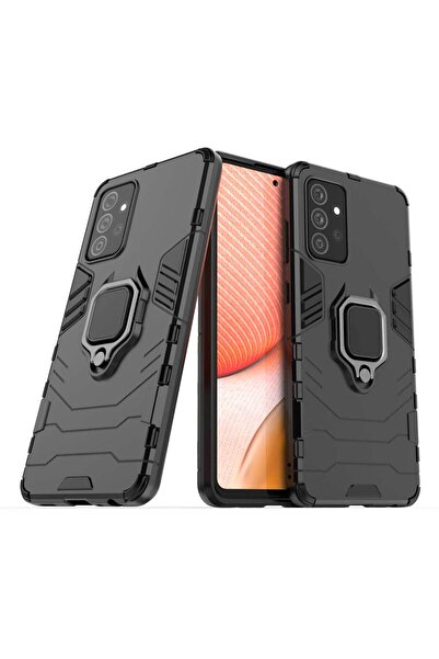 OEM Ring Armor Kickstand magnetic car holder Samsung Galaxy A72 4G Μαύρο