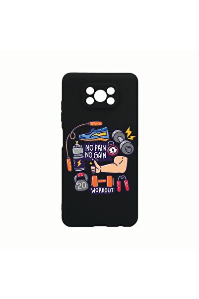 bestcase Husa Silicon, Compatibila cu Xiaomi Poco X3 Pro, No Pain No Gain, Re...