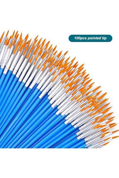 Choice6 مجموعة فرش رسم A6 30/60/100/110 قطعة، فرش مستديرة/مسطحة من النايلون ل...