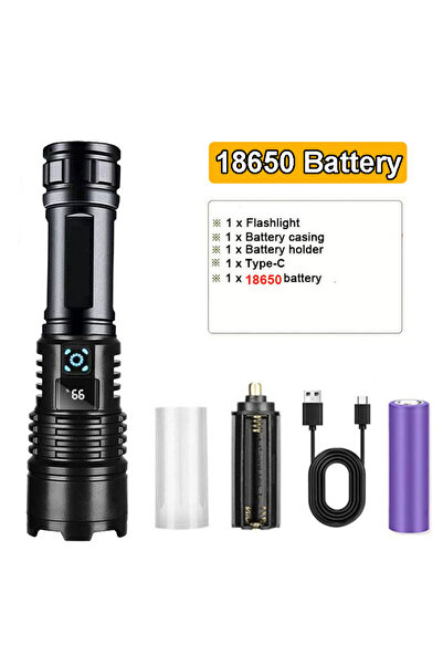 Choice 18650 battery High Power Rechargeable Led Flashlight Very Strong Led F...