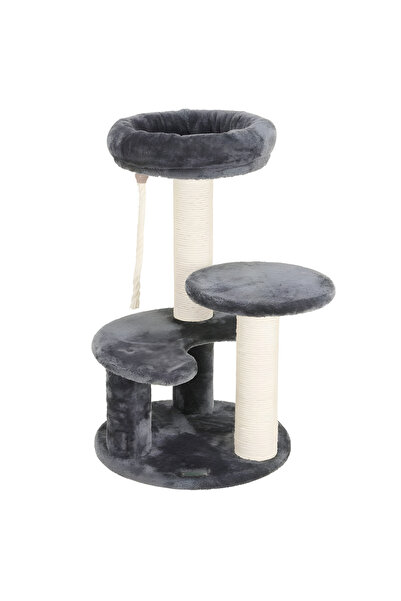 Velaris Turn de pisici compact 40x40 - Stâlpi din sisal și pat moale pentru r...