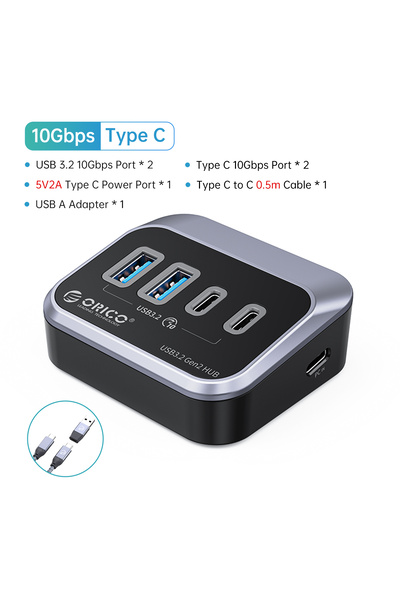 Choice1 Orico USB Type C 10Gbps ORICO 10Gbps USB 3.2 HUB Super Speed Type-C S...