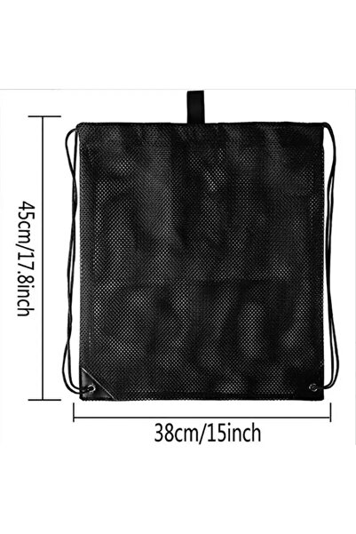 Choice black Mesh Drawstring Backpack Sports Heavy Duty Bag Multifunction Fol...