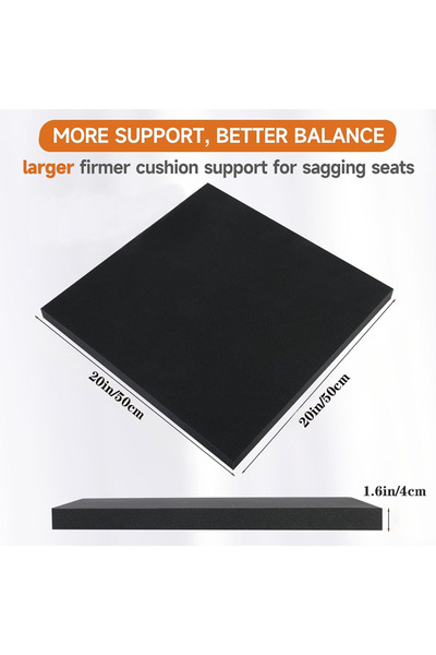 Choice1 1pcs 20x20in High-Density Sofa Cushion Support, 20×20×1.6" Black High...