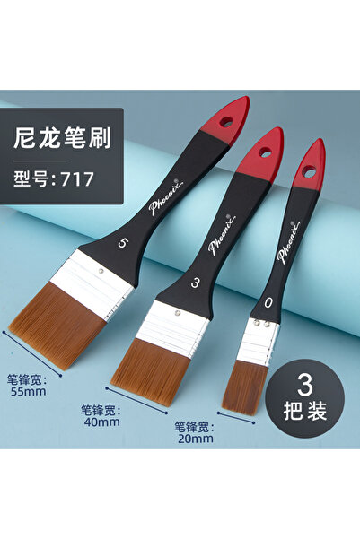 Choice14 Nylon3PC-0 3 5 PHOENIX Flat Art Paint Brushes 1/3/5/8 Pcs Nylon Pain...
